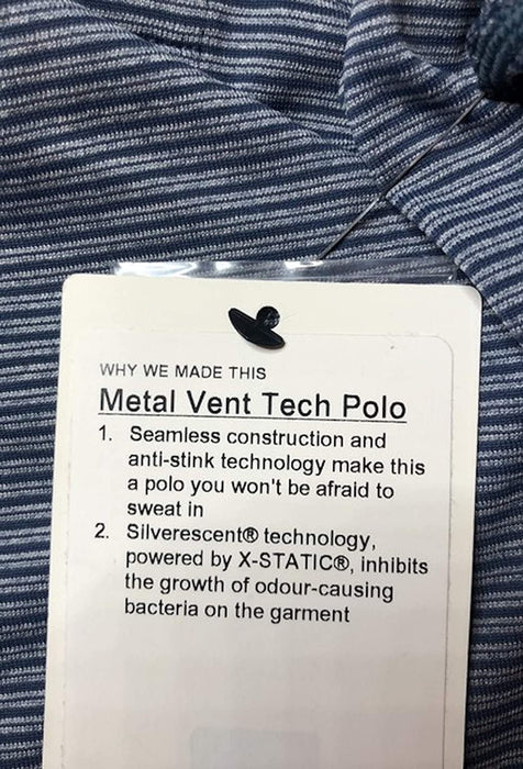 Lululemon Metal Vent TECH (Size Small) MACB/WHT Stripe