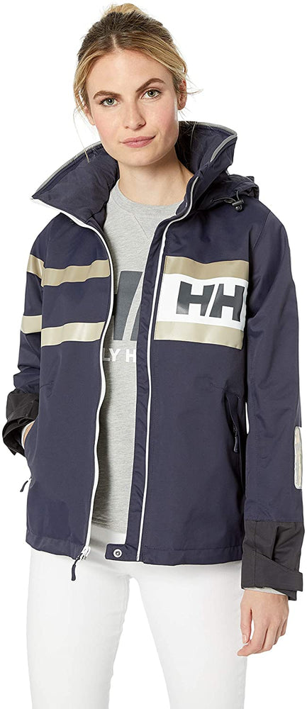 Helly Hansen Women's Salt Waterproof Windproof Breathable Performance Sailing Rain Jacket with Hood