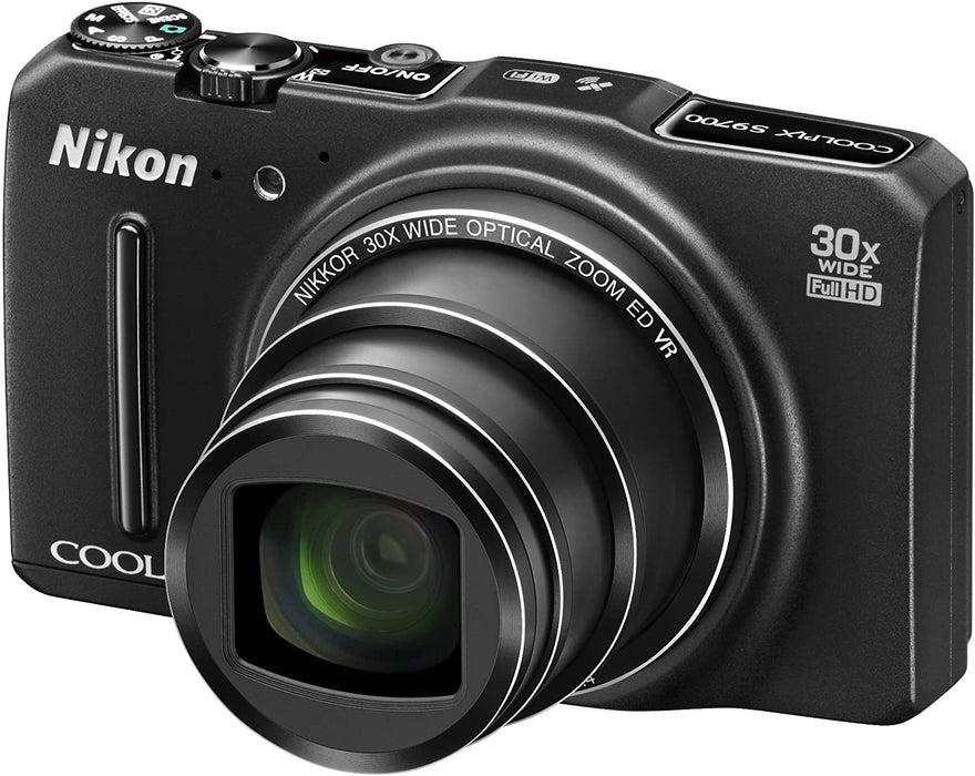 Nikon COOLPIX S9700 16.0 MP Wi-Fi Digital Camera with 30x Zoom NIKKOR Lens, GPS, and Full HD 1080p Video (Black)