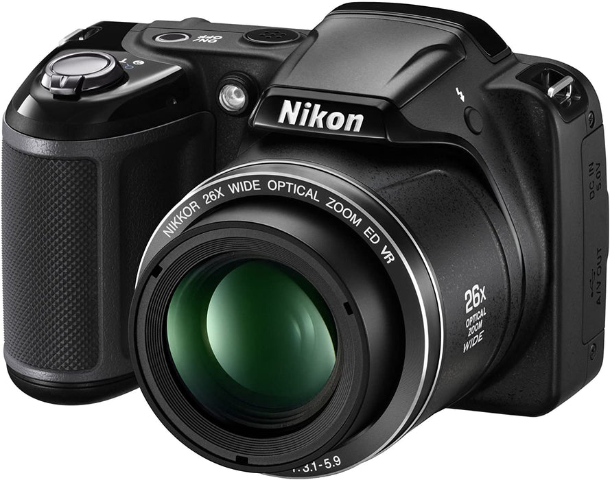 Nikon Coolpix L320 16.1MP Digital Camera with 26x Optical Zoom - BLACK