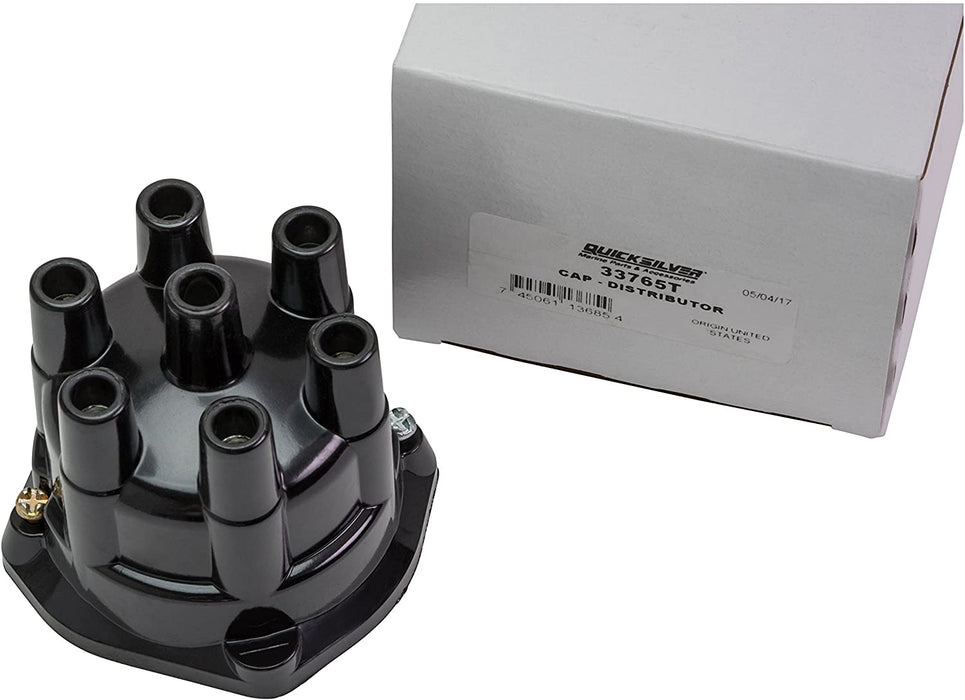 Quicksilver 33765T Distributor Cap - Marinized 6-Cylinder General Motors In-line Engines with Delco Conventional Ignition Systems