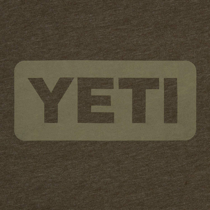YETI Unisex Logo Badge Short Sleeve T-Shirt, Military Green, Small