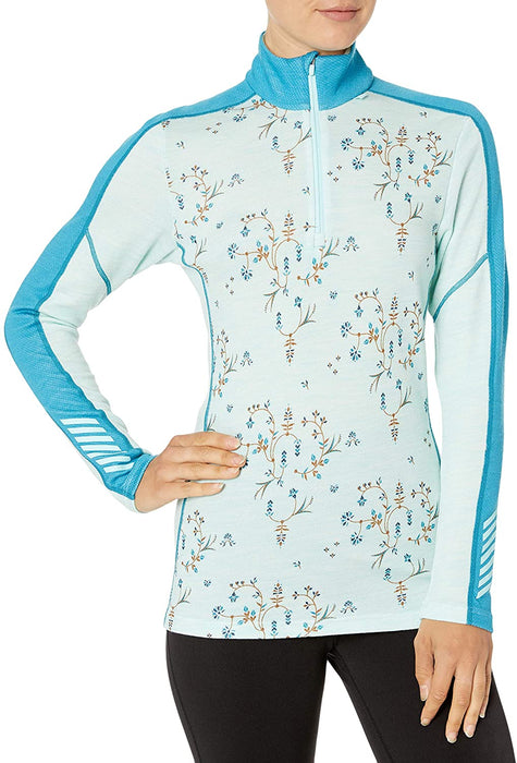 Helly-Hansen W Hh LIFA Merino Wool Graphic 1/2 Zip Baselayer Top