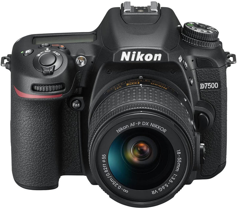 Nikon D7500 4K Ultra HD DSLR Camera with AF-P DX 18-55mm f/3.5-5.6G and 70-300mm f/4.5-6.3G NIKKOR Lens Kit + 500mm Preset f/8 Telephoto Lens + 0.43x Wide Angle, 2.2x Pro Bundle