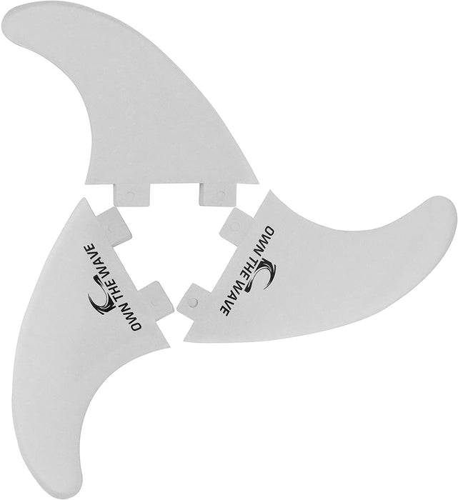 Own the Wave Fiberglass Reinforced Surfboard Fins - 3 Thruster Fins (FCS G5 M5 Style) Comes with FCS Screws and Hex Key