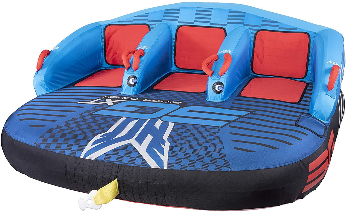 HO Sports 2020 3G XT Inflatable Seated Towable Watersports Pull Behind Boating Tube, 1 to 3 Person Capacity