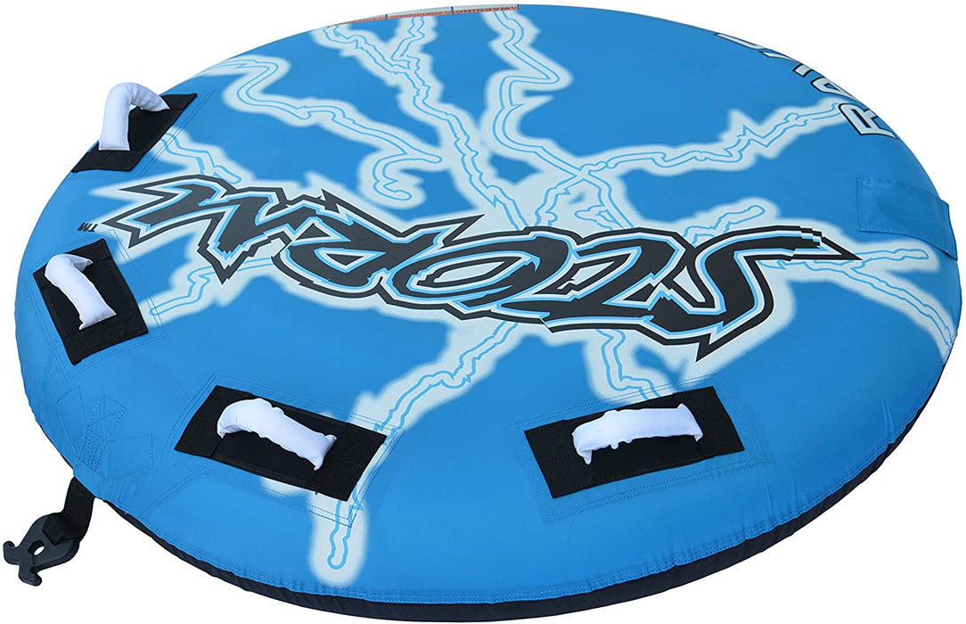 RAVE Sports Storm Boat Towable Tube for 1-2 Riders, Blue, 54" x 9"