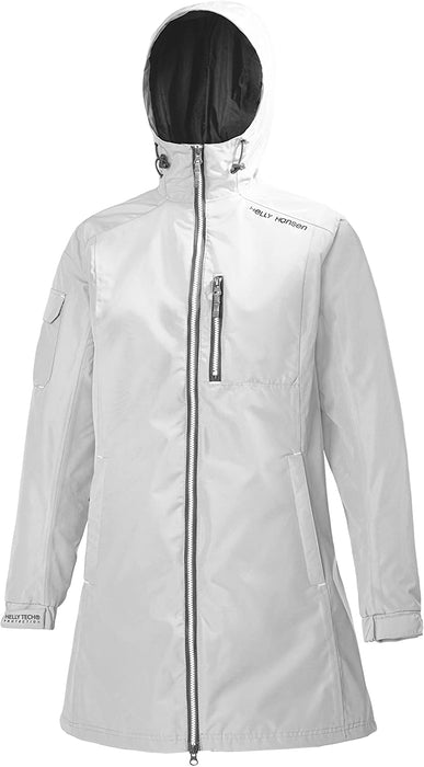 Helly-Hansen Women's Long Belfast Lightweight Waterproof Windproof Breathable Raincoat Jacket with Hood