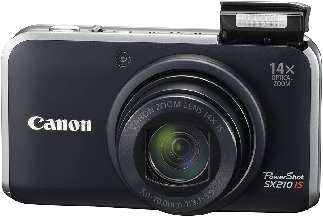 Canon PowerShot SX210IS 14.1 MP Digital Camera with 14x Wide Angle Optical Image Stabilized Zoom and 3.0-Inch LCD - Black (Discontinued by Manufacturer)
