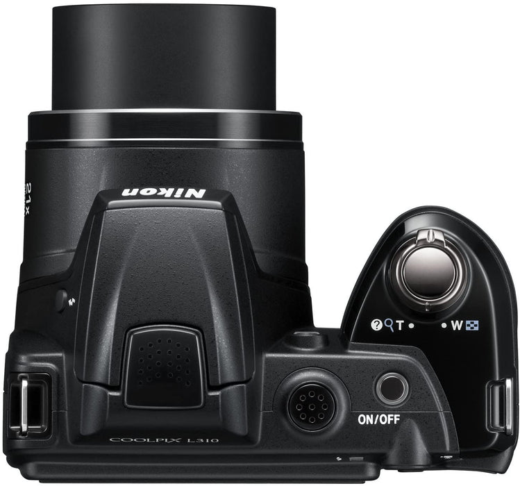 Nikon Coolpix L310 14.1MP Digital Camera with 21x Optical Zoom - BLACK