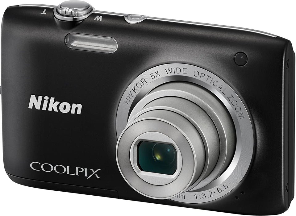 Nikon Coolpix S2800 Point and Shoot Digital Camera with 5X Optical Zoom (Black) International Version No Warranty