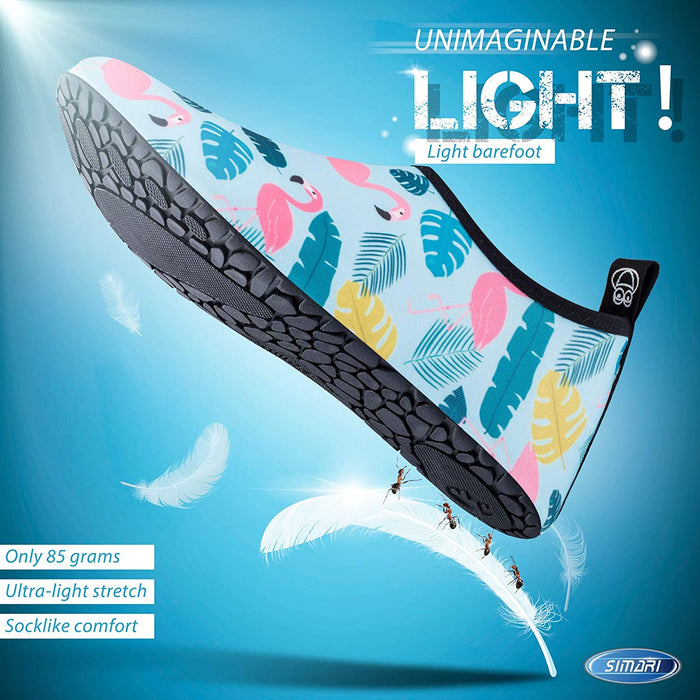 SIMARI Water Shoes Womens and Mens Quick-Dry Aqua Socks Barefoot for Outdoor Beach Swim Surf Yoga Exercise SWS001