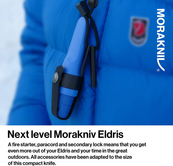 Morakniv Eldris Fixed-Blade Pocket-Sized Knife with Sandvik Stainless Steel Blade, Lanyard and Firestarter