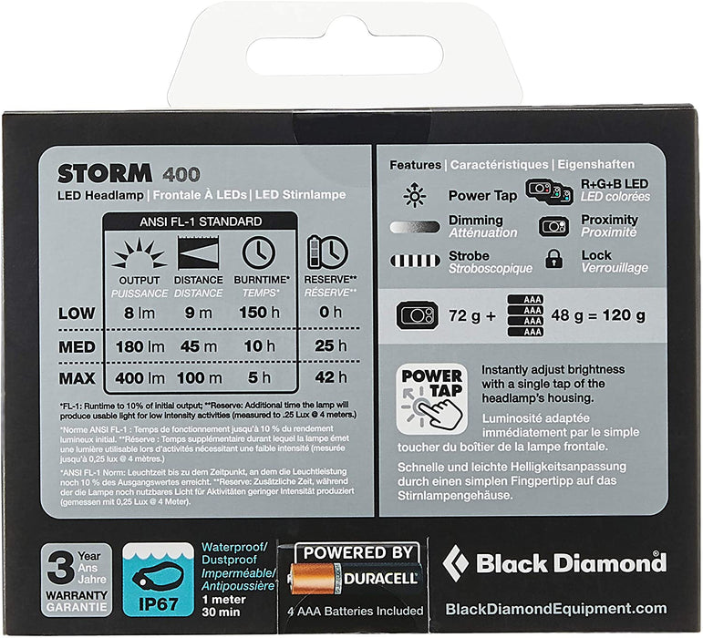 Black Diamond Storm 400 Headlamp, Unisex