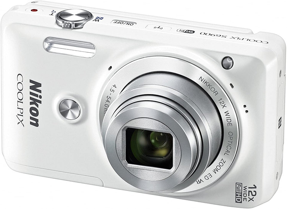 Nikon COOLPIX S6900 16MP Digital Camera with 12x Zoom, Natural White (International Version, No Warranty)