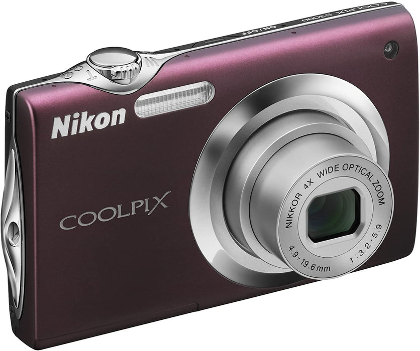 Nikon Coolpix S3000 12.0 MP Digital Camera with 4x Optical Electronic Vibration Reduction (VR) Zoom and 2.7-Inch LCD (Plum)