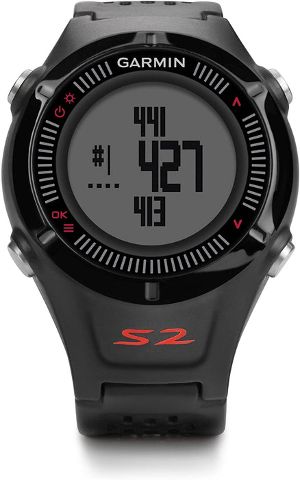 Garmin Approach S2 GPS Golf Watch with Worldwide Courses (Black)