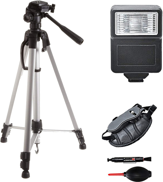 Nikon D5600 DSLR Camera with 18-55mm VR + Tamron 70-300mm + 128GB Card, Tripod, Flash, and More (20pc Bundle)