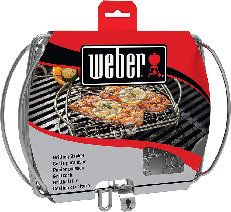 Weber 6470 Original Stainless Steel Fish Basket, Small (11.1 x 7.2 x 2)