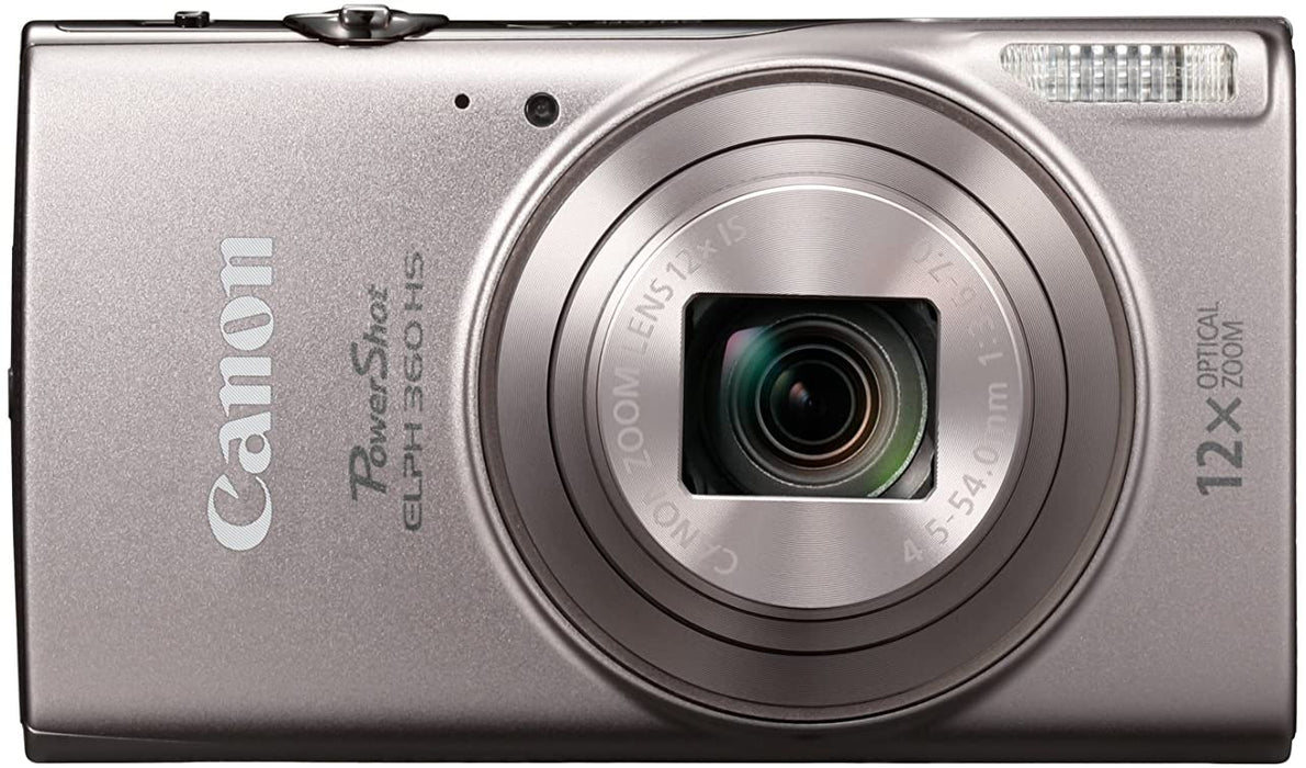 Canon PowerShot ELPH 360 Digital Camera w/ 12x Optical Zoom and Image Stabilization - Wi-Fi & NFC Enabled (Black)