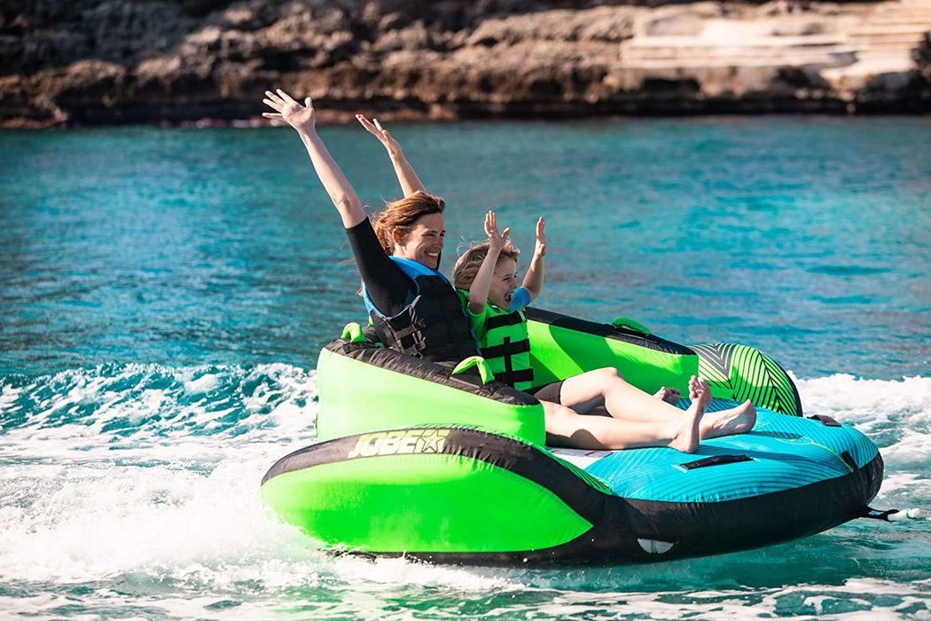 Jobe Binar 2 Person Towable - Blue - Unisex - Just Tow The Rope to one of It's 2-Way Quick Connector Tow Points and find