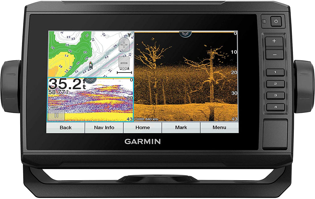 Garmin ECHOMAP UHD 73cv, 7" Keyed-Assist Chartplotter with U.S. LakeVü g3 and GT24UHD-TM transducer