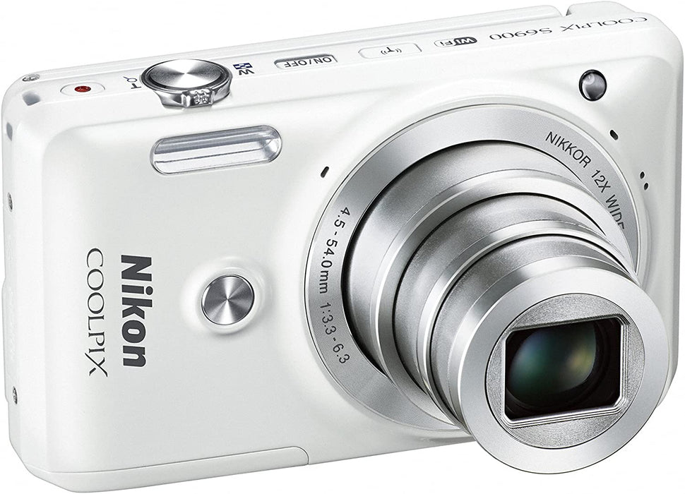 Nikon COOLPIX S6900 16MP Digital Camera with 12x Zoom, Natural White (International Version, No Warranty)
