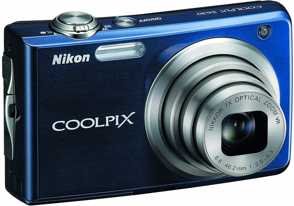 Nikon Coolpix S630 12MP Digital Camera with 7x Optical Vibration Reduction (VR) Zoom and 2.7 inch LCD (Midnight Blue)