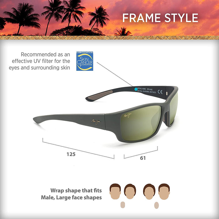 Maui Jim Men's Local Kine Wrap Sunglasses