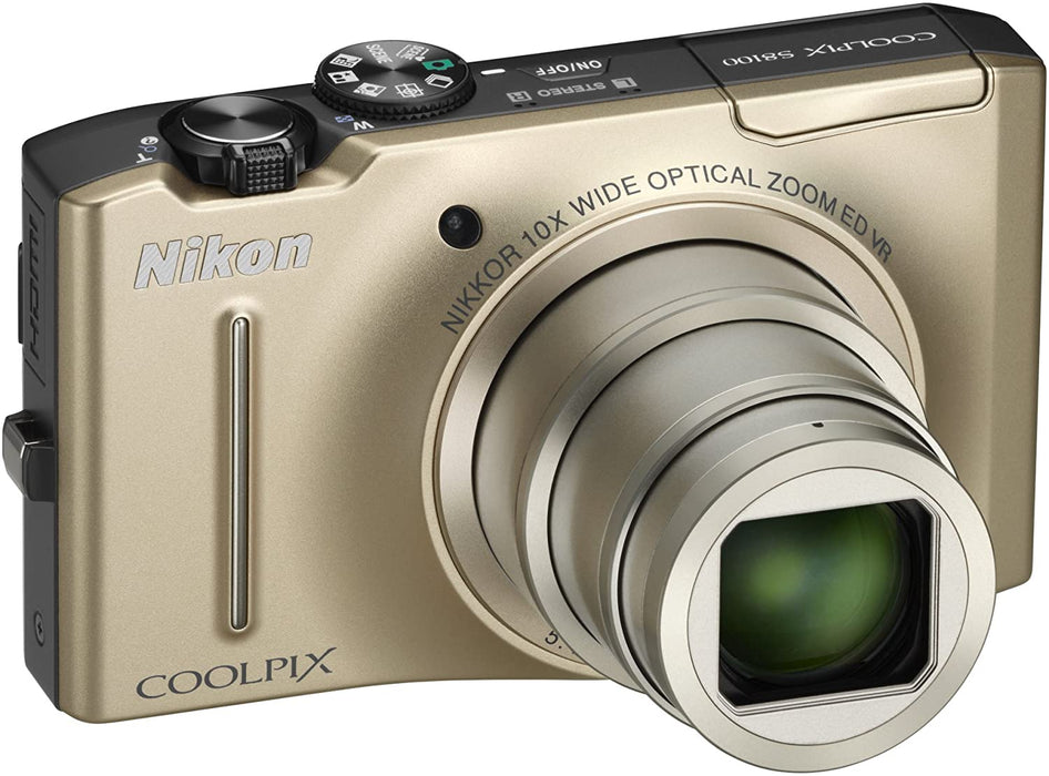Nikon Coolpix S8100 12.1 MP CMOS Digital Camera with 10x Optical Zoom-Nikkor ED Lens and 3.0-Inch LCD (Black)