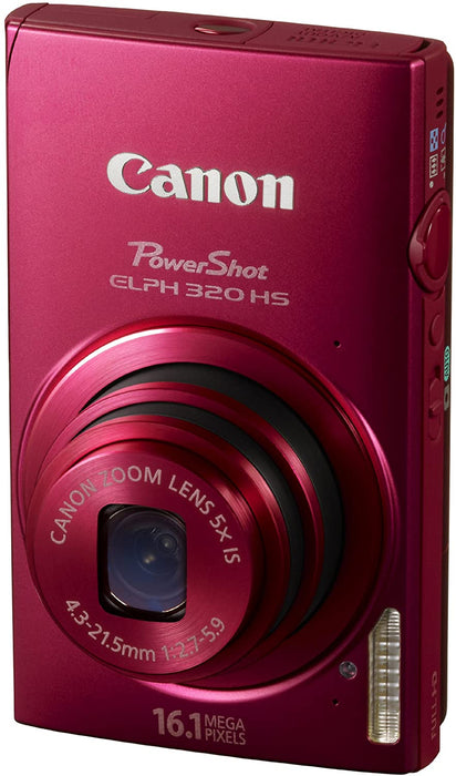 Canon PowerShot ELPH 320 HS 16.1 MP Wi-Fi Enabled CMOS Digital Camera with 5x Zoom 24mm Wide-Angle Lens with 1080p Full HD Video and 3.2-Inch Touch Panel LCD (Black)