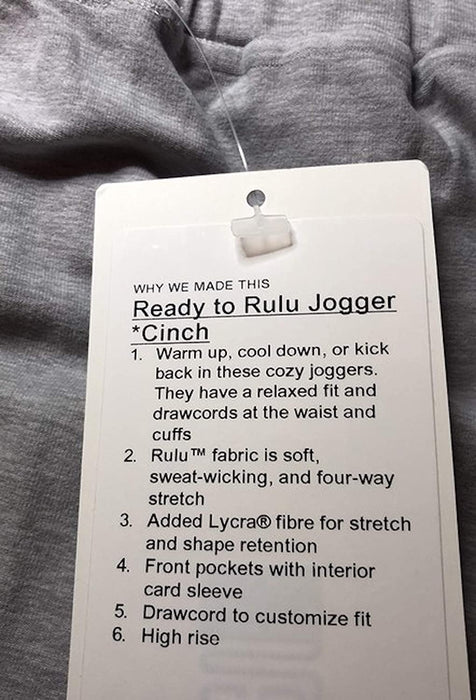 Lululemon Ready to RULU Jogger Cinch - HSVD (Heathered Silver Drop)