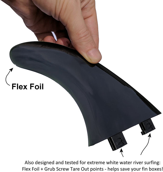 saruSURF 4.5" Flexy Tip Fin Stabilizer for shortboard to SUP