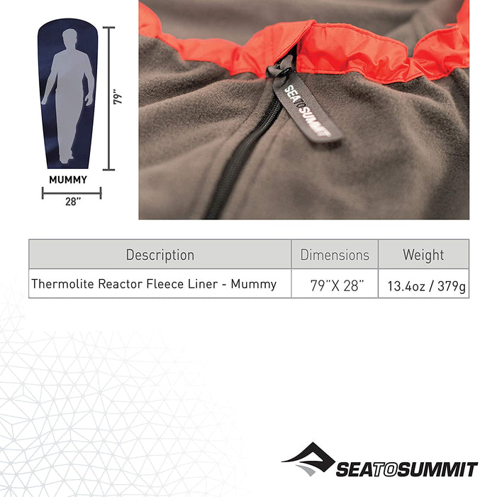 Sea to Summit Thermolite Reactor Sleeping Bag Liner Series