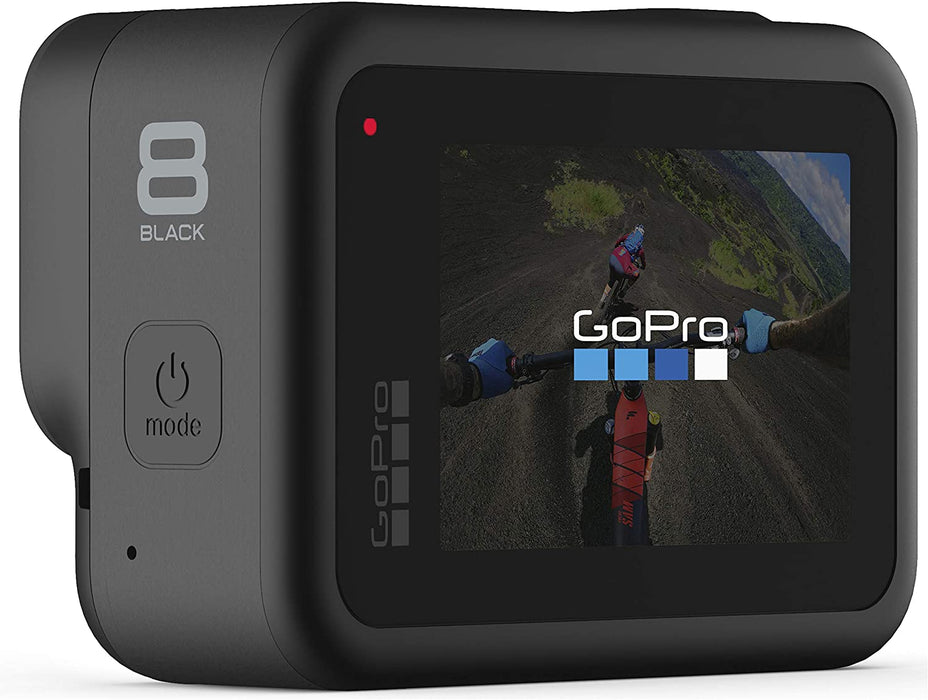 GoPro HERO8 Black Waterproof Action Camera with Touch Screen 4K Ultra HD Video 12MP Photos 1080p Live with Accessory Bundle - 1 Additional GoPro USA Batteries + PNY 64GB U3 microSDHC Card