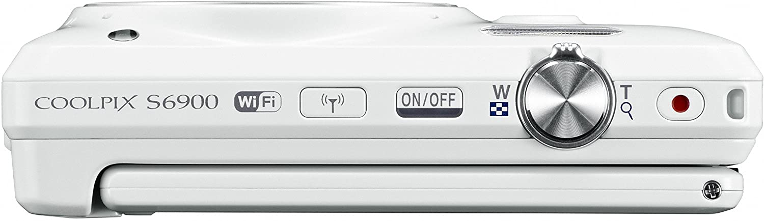 Nikon COOLPIX S6900 16MP Digital Camera with 12x Zoom, Natural White (International Version, No Warranty)