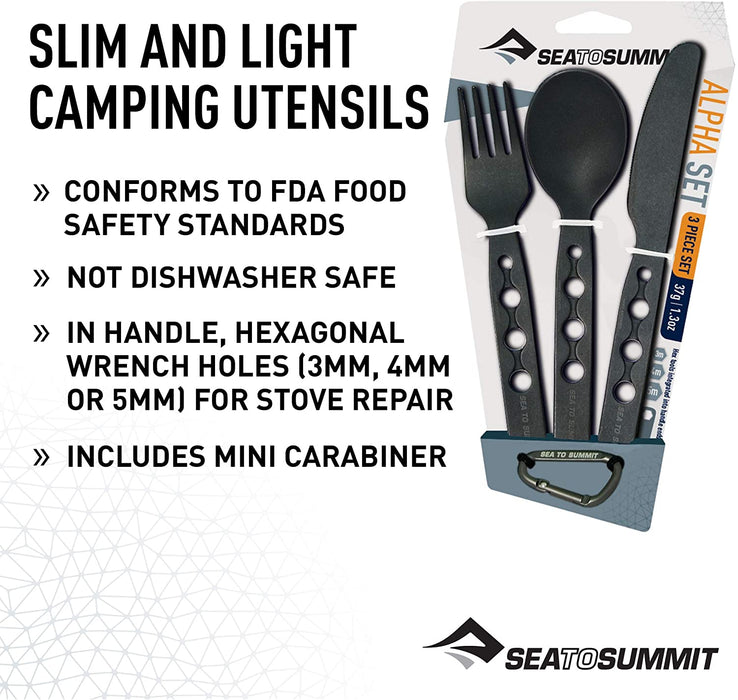 Sea to Summit Alpha Knife, Fork and Spoon Set