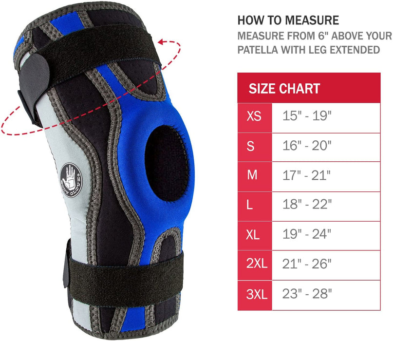 Body Glove Sports Wrap Knee Brace - Injury Prevention Removable Bilateral Hinges - Knee Wrap Supports Mild ACL, PCL, MCL Sprains - Patella and Meniscus Tear Pain Relief (Green