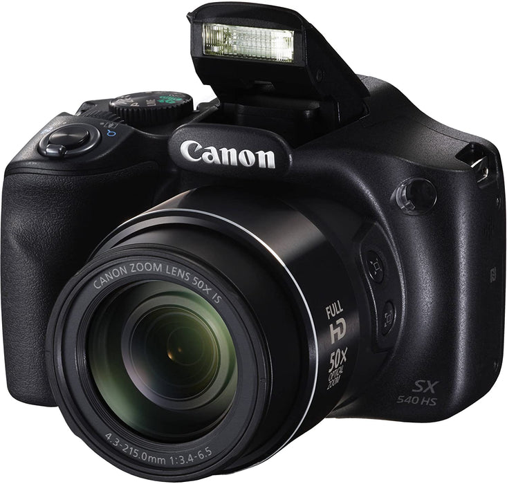Canon Powershot SX540 is Wi-Fi Enabled Digital Camera + 32GB Memory Card, Camera Case, Tripod, AC/DC Turbo Travel Charger, Starter Cleaning Kit & Deluxe Accessories