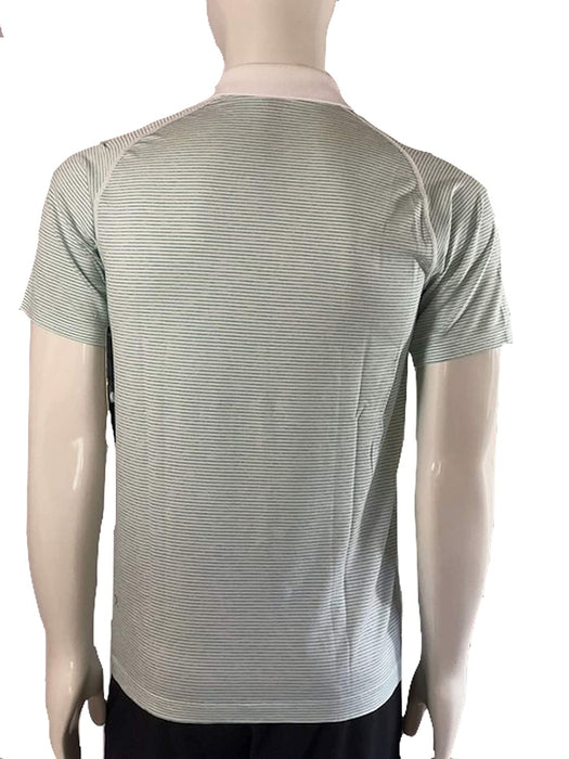 Lululemon Metal Vent TECH Polo - WHT/WHT/BLGN (S)