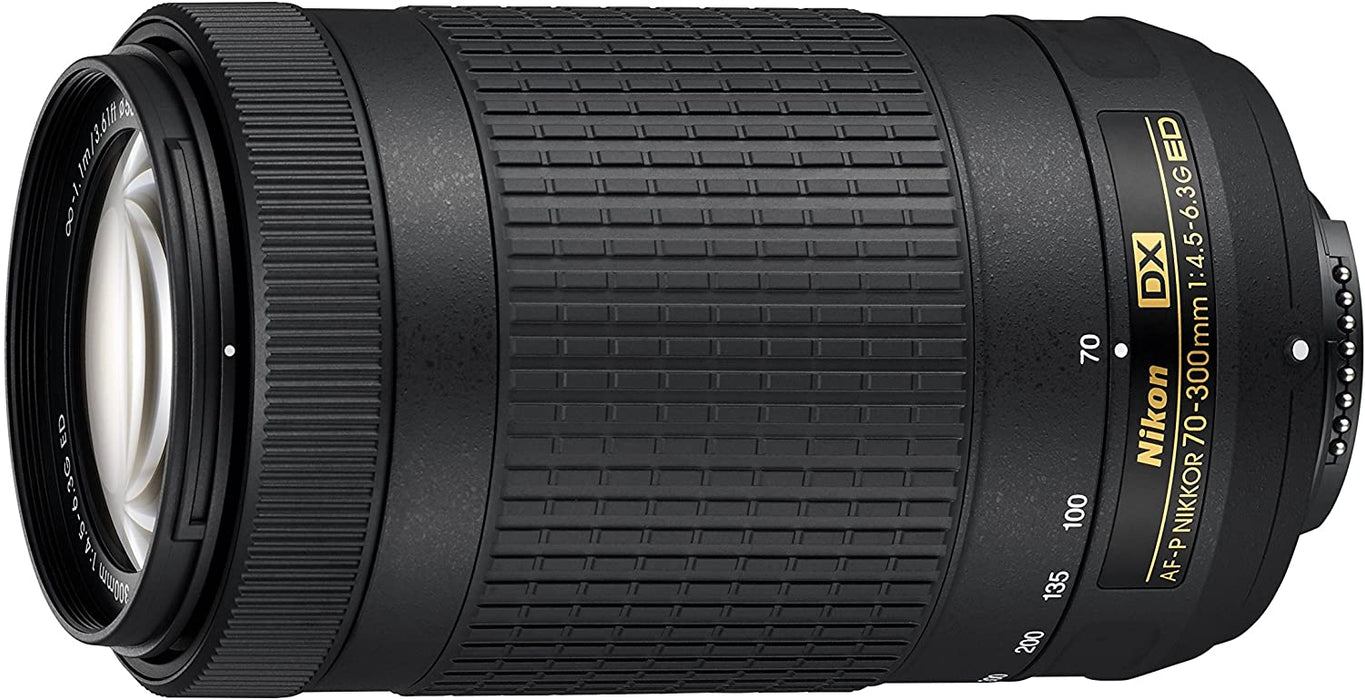 Nikon D7500 4K Ultra HD DSLR Camera with AF-P DX 18-55mm f/3.5-5.6G and 70-300mm f/4.5-6.3G NIKKOR Lens Kit + 500mm Preset f/8 Telephoto Lens + 0.43x Wide Angle, 2.2x Pro Bundle