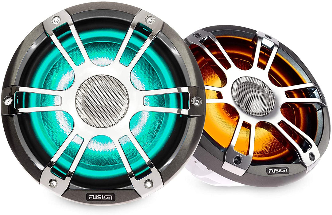 Fusion Signature Series 3, SG-FL652SPC Sports Chrome 6.5-inch Marine Speakers, with CRGBW LED Lighting, a Garmin Brand