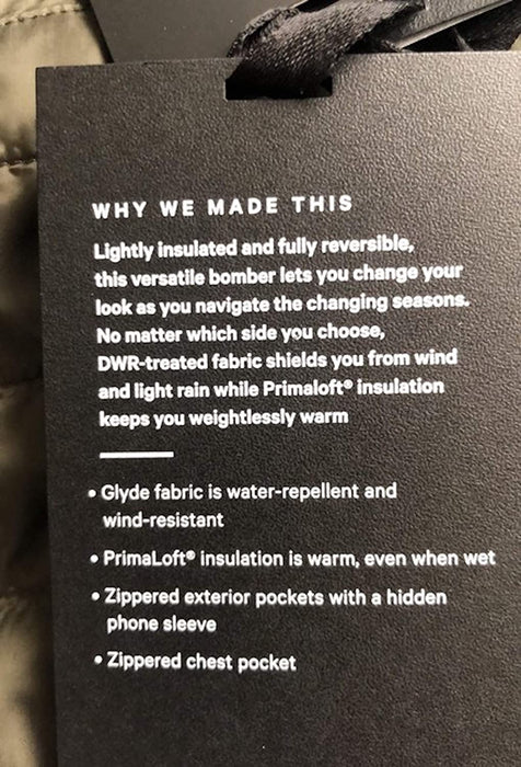 Lululemon Switch Over Bomber - DKOV (Dark Olive) Size Large