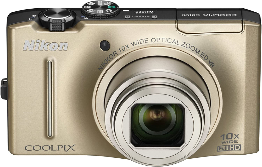Nikon Coolpix S8100 12.1 MP CMOS Digital Camera with 10x Optical Zoom-Nikkor ED Lens and 3.0-Inch LCD (Black)