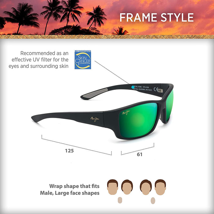 Maui Jim Men's Local Kine Wrap Sunglasses