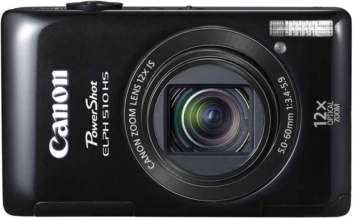 Canon PowerShot ELPH 510 HS 12.1 MP CMOS Digital Camera with Full HD Video and Ultra Wide Angle Lens (Black)