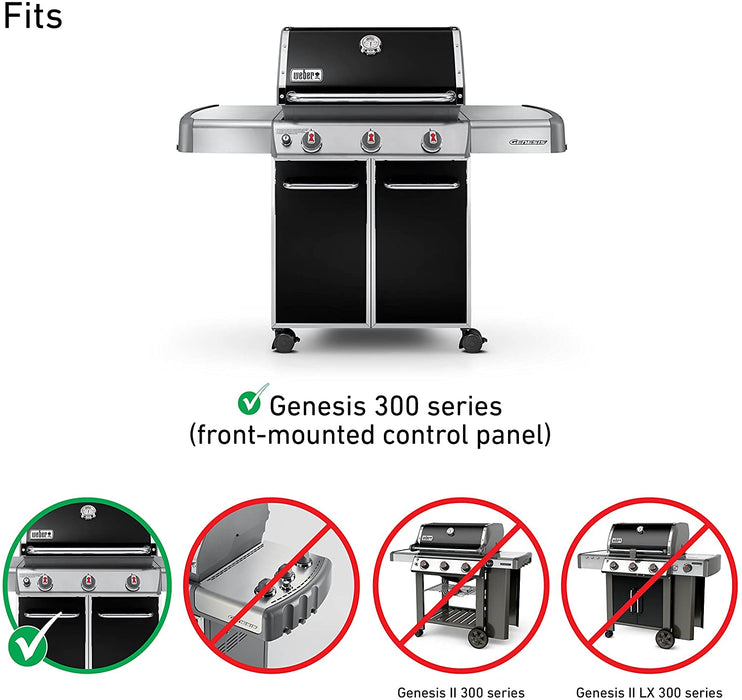 Weber 7621 Gas Grill Porcelain Enameled Flavorizer Bar Set for 300 Series Gas Grills (17.6 x 2.3 x 2.2),Gray,17.5"