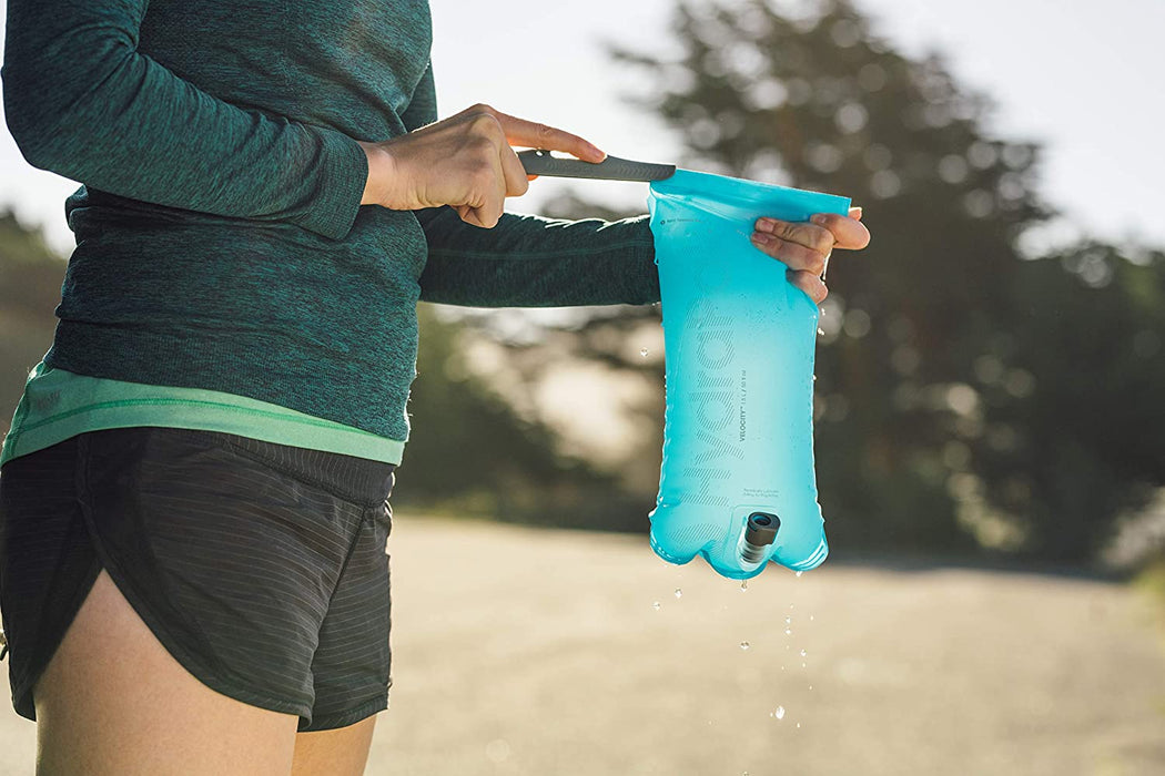 HydraPak Velocity Light-Weight Water Bladder/Reservoir for Running Hydration Vests, 1.5-Liter (50 oz.), Reversible for Easy Cleaning, Safe & Reliable