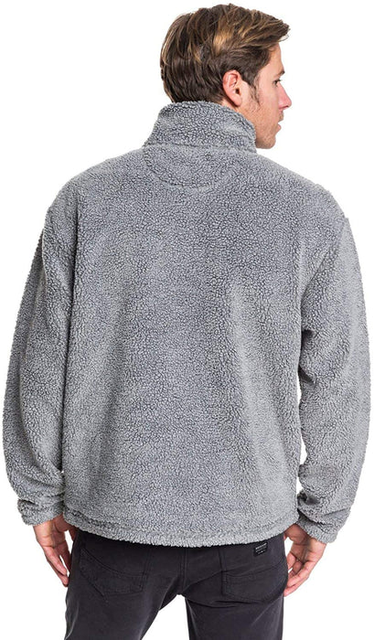 Quiksilver Mens Bogong Gum - Half-Zip Popcorn Sherpa Fleece for Men Half-Zip Popcorn Sherpa Fleece