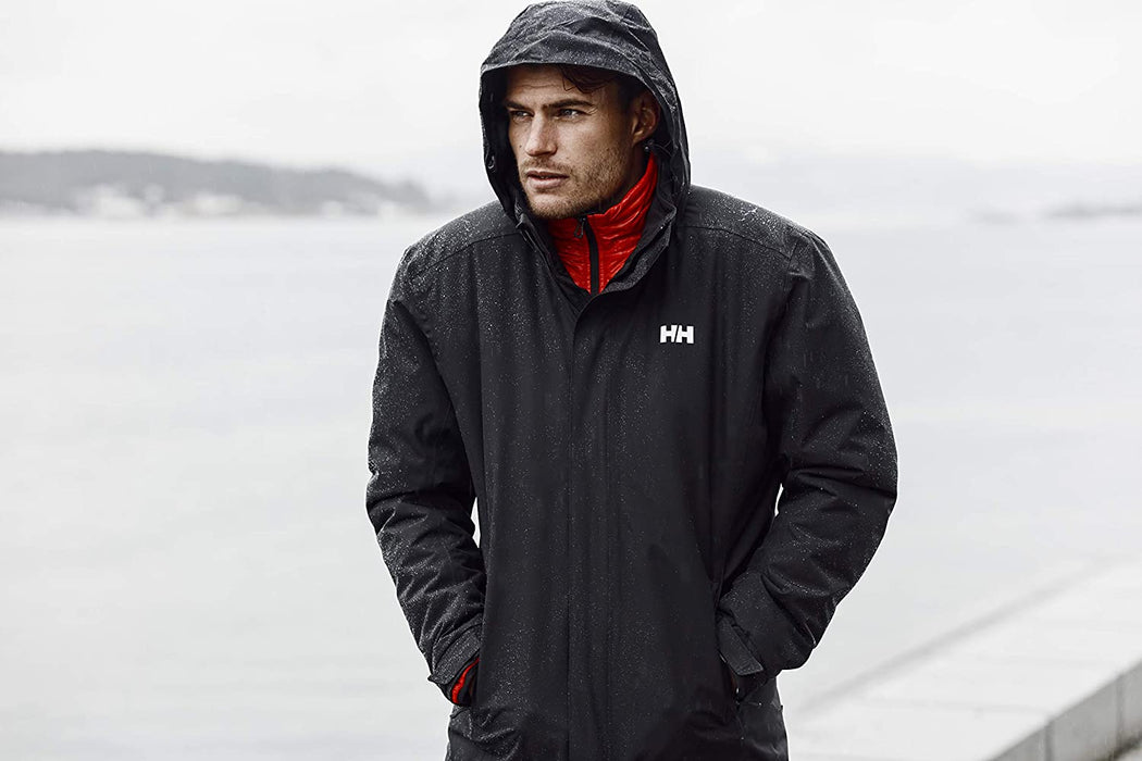 Helly Hansen Men's Waterproof Dubliner Insulated Jacket with Packable Hood for Cold Weather